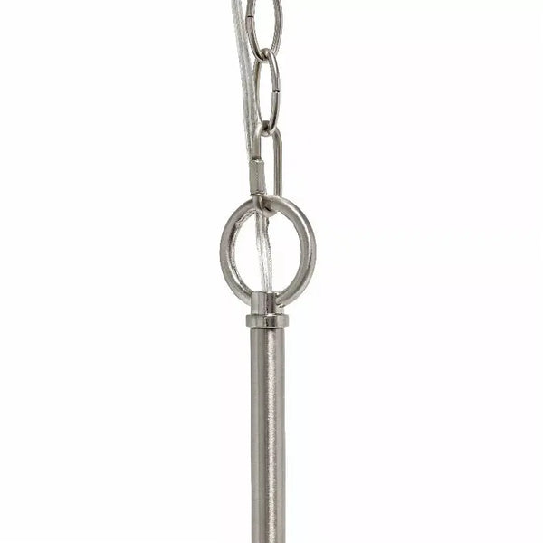 Lalia Home 3-Light 18" Adjustable Industrial Globe Hanging Metal and Clear Glass Ceiling Pendant All The Rages, Inc.