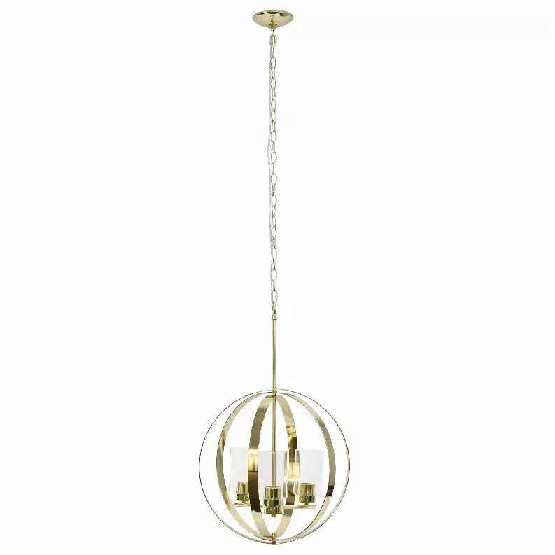 Lalia Home 3-Light 18" Adjustable Industrial Globe Hanging Metal and Clear Glass Ceiling Pendant All The Rages, Inc.