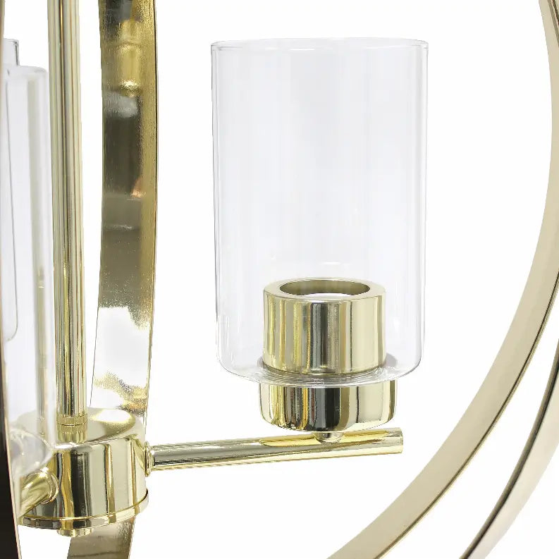 Lalia Home 3-Light 18" Adjustable Industrial Globe Hanging Metal and Clear Glass Ceiling Pendant All The Rages, Inc.