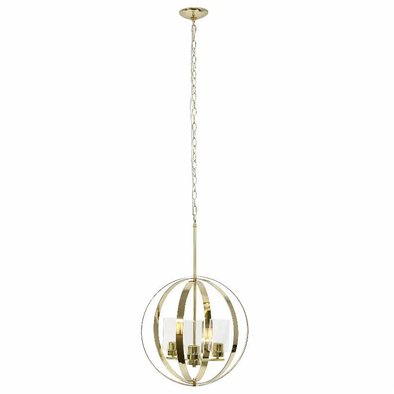 Lalia Home 3-Light 18" Adjustable Industrial Globe Hanging Metal and Clear Glass Ceiling Pendant All The Rages, Inc.