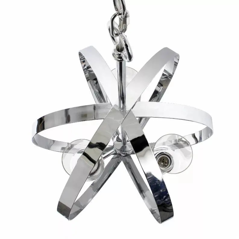 Lalia Home 3-Light 18" Adjustable Industrial Globe Hanging Metal and Clear Glass Ceiling Pendant All The Rages, Inc.