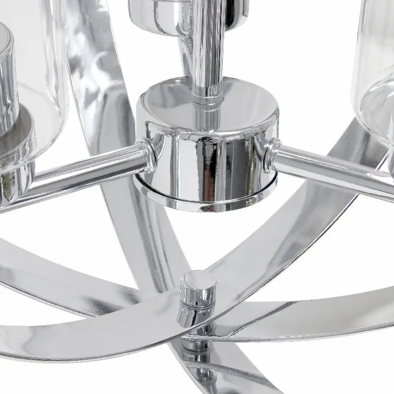 Lalia Home 3-Light 18" Adjustable Industrial Globe Hanging Metal and Clear Glass Ceiling Pendant All The Rages, Inc.