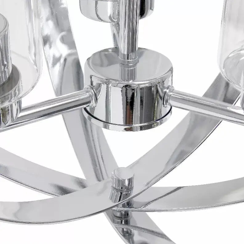 Lalia Home 3-Light 18" Adjustable Industrial Globe Hanging Metal and Clear Glass Ceiling Pendant All The Rages, Inc.