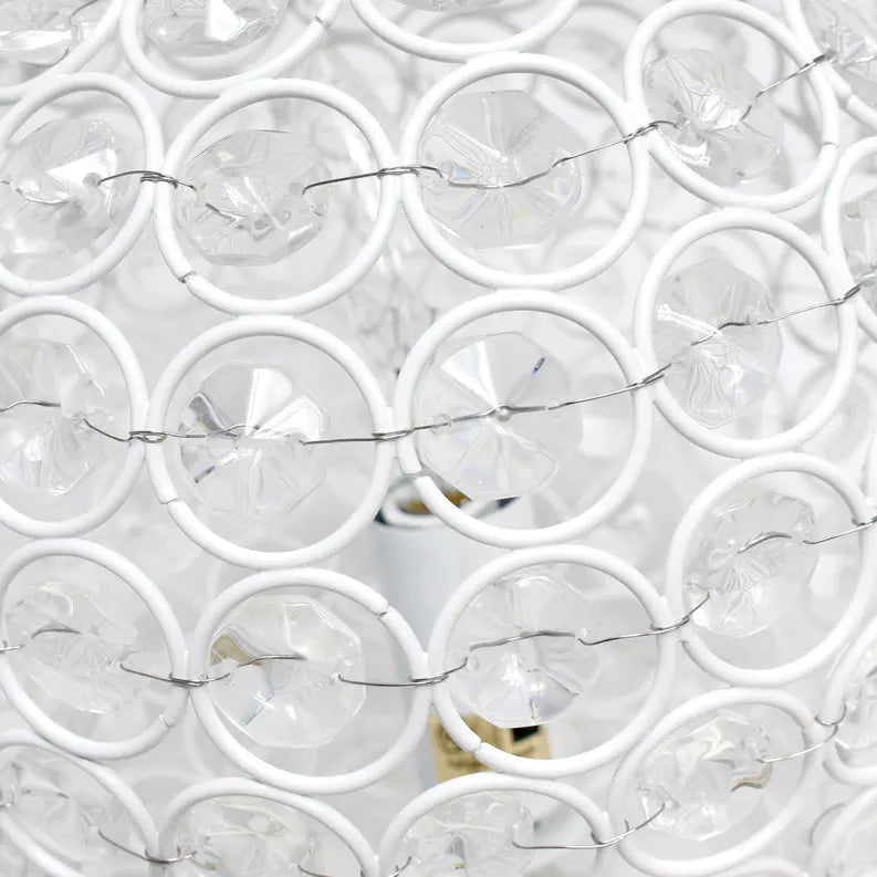 Lalia Home Elipse Medium Contemporary Metal Crystal Round Sphere Glamourous Orb Table Lamp All The Rages, Inc.