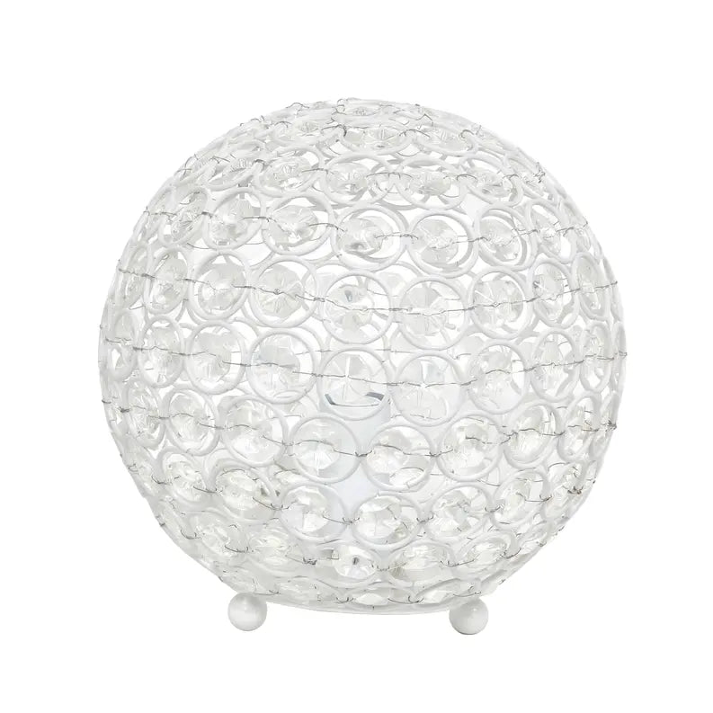 Lalia Home Elipse Medium Contemporary Metal Crystal Round Sphere Glamourous Orb Table Lamp All The Rages, Inc.