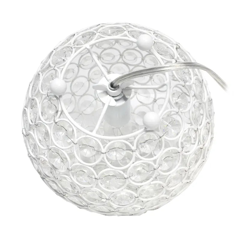 Lalia Home Elipse Medium Contemporary Metal Crystal Round Sphere Glamourous Orb Table Lamp All The Rages, Inc.