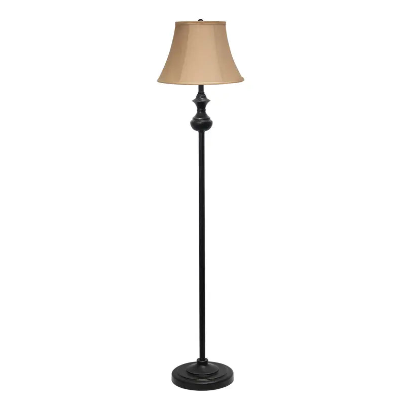 Lalia Home Homely Traditional Valletta 3 Piece Metal Lamp Set (2 Table Lamps, 1 Floor Lamp) All The Rages, Inc.