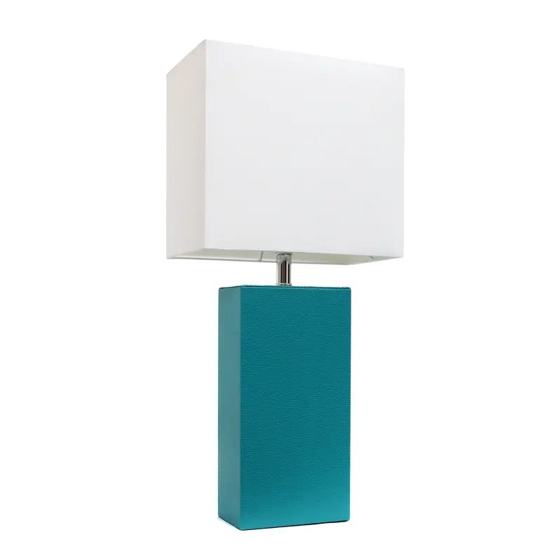 Lalia Home Lexington Leather Base Modern Home Decor Bedside Table Lamp All The Rages, Inc.