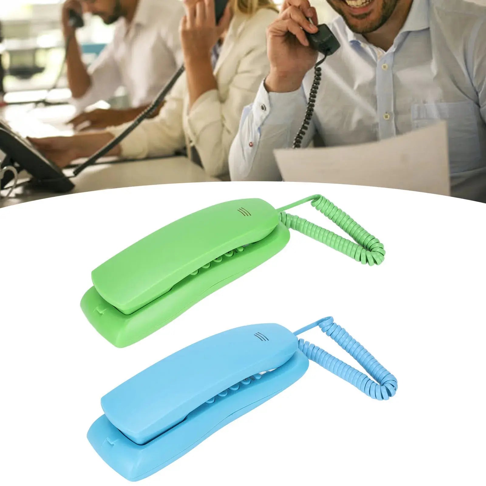 Landline Phone Wall Mountable Telephone Desktop Fixed Wired Phones with Mute Pause Function for Office Home Hotel Phone GreatEagleInc