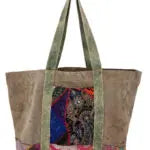 Large Recycled Tent Tote with Vintage Textiles Vintage Addiction