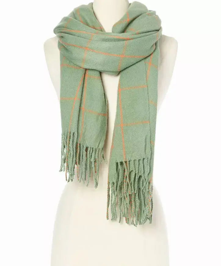 Lattice Cashmere-Blend Blanket Scarf JC Sunny Fashion