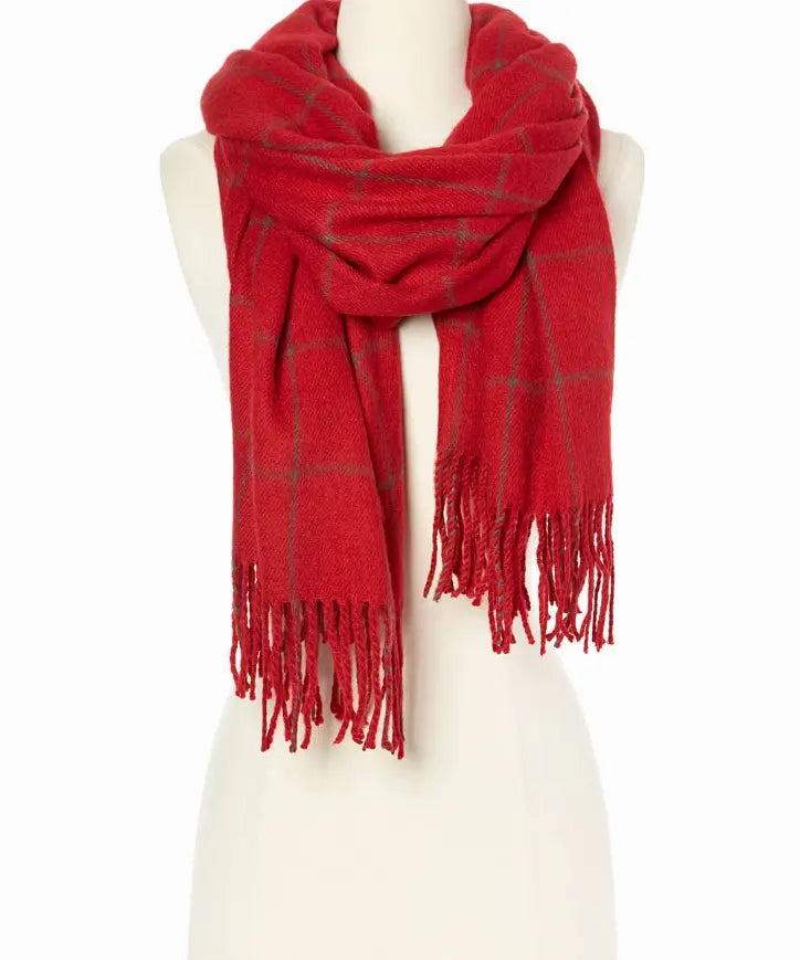Lattice Cashmere-Blend Blanket Scarf JC Sunny Fashion