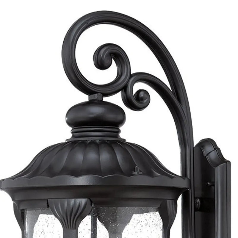 Laurens 3-Light Matte Black Wall Light Homeroots Outdoor