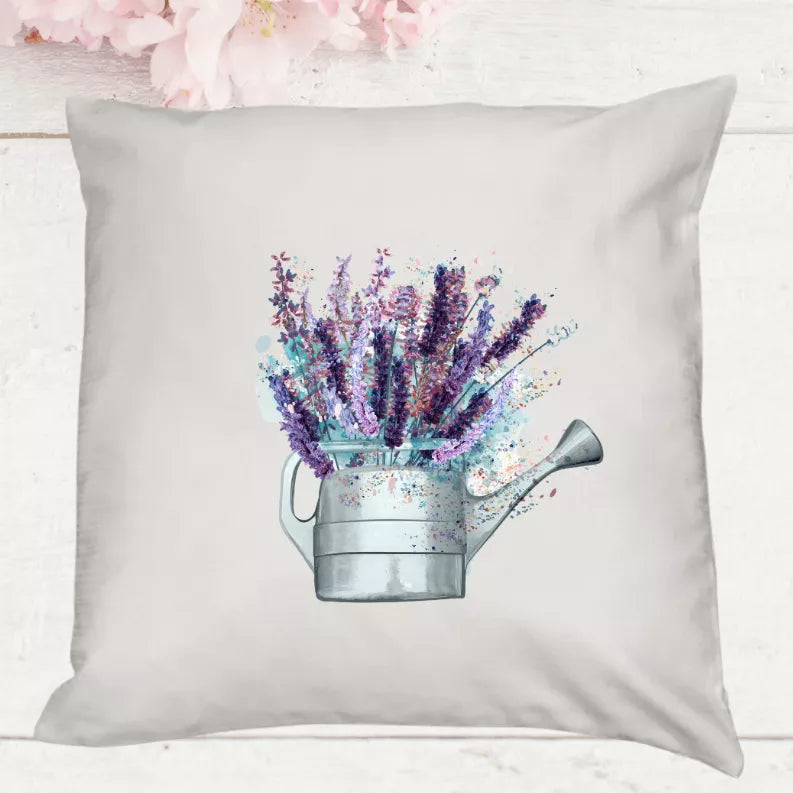 Lavender Watering Can Pillow Cover The Adorned Willows Marketplace LLC