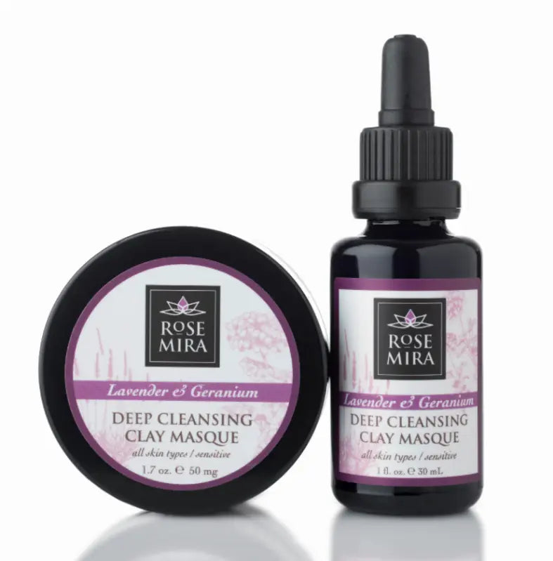 Lavender and Geranium Deep Cleansing Clay Masque - 1.7oz Rosemira Organics