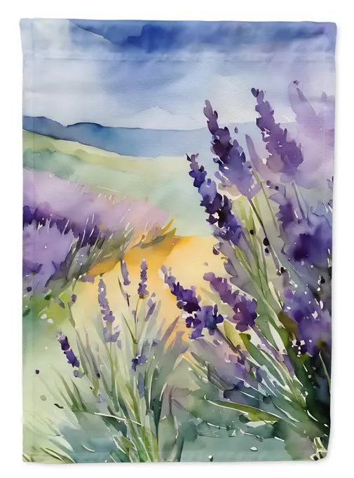 Lavender in Watercolor Garden Flag Caroline's Treasures