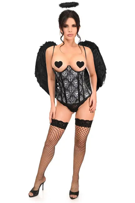 Lavish 3 PC Gothic Dark Angel Corset Costume Daisy Corsets