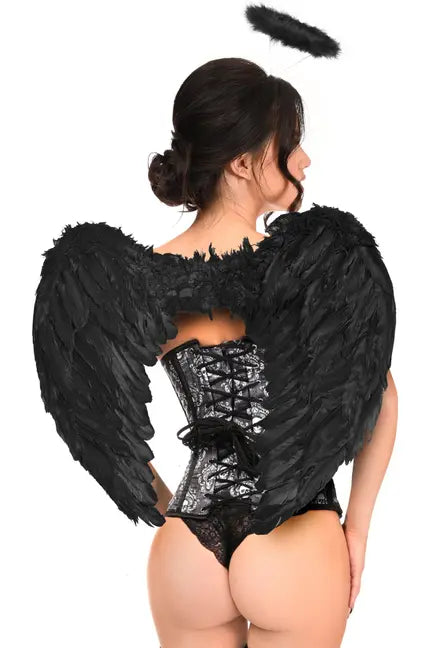 Lavish 3 PC Gothic Dark Angel Corset Costume Daisy Corsets