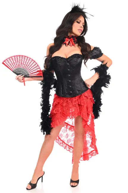 Lavish 6 PC Saloon Girl Corset Costume Daisy Corsets
