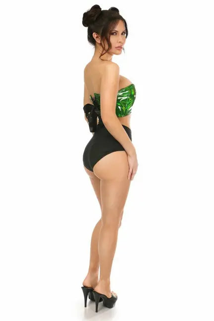 Lavish Holo Lace-Up Bustier Top Daisy Corsets