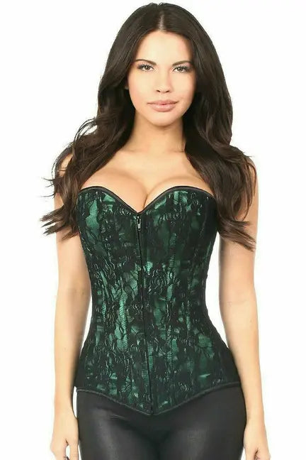 Lavish Lace Front Zipper Corset Daisy Corsets