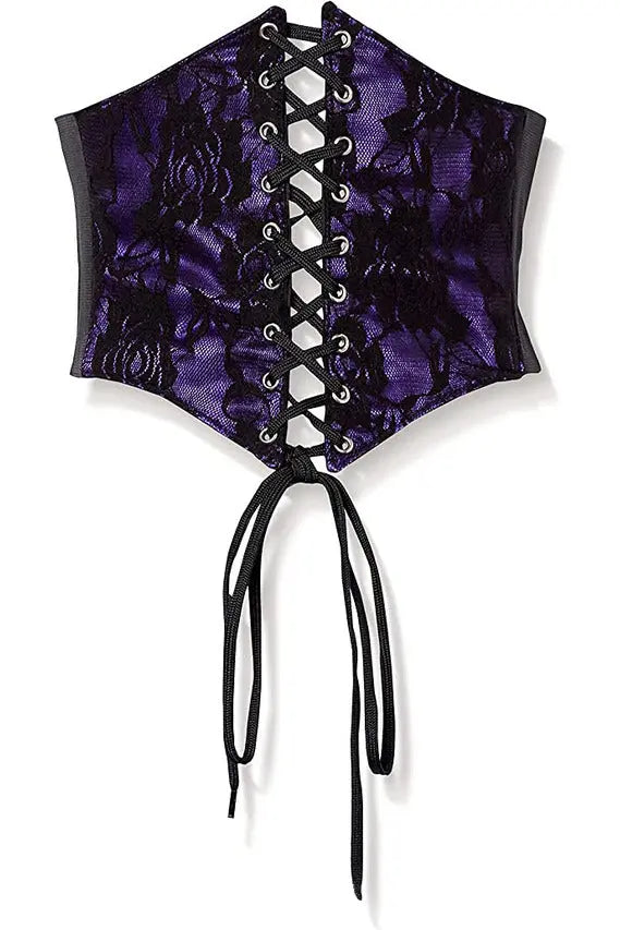 Lavish Lace Overlay Corset Belt Cincher Daisy Corsets