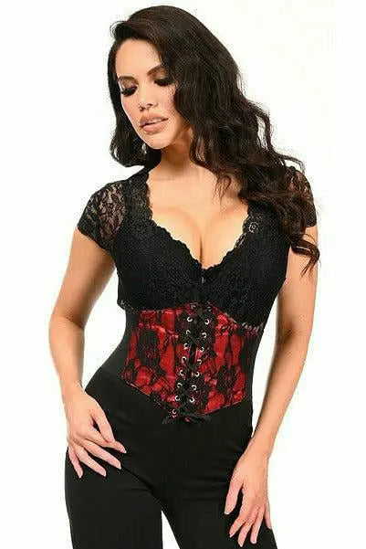Lavish Lace Overlay Corset Belt Cincher Daisy Corsets