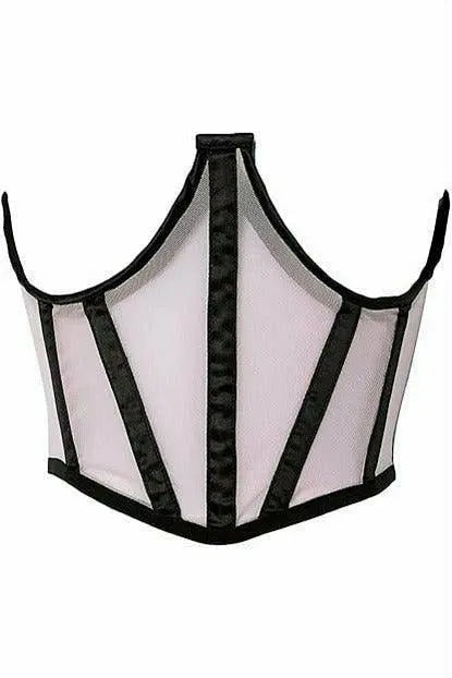 Lavish Mesh Open Cup Waist Cincher Daisy Corsets