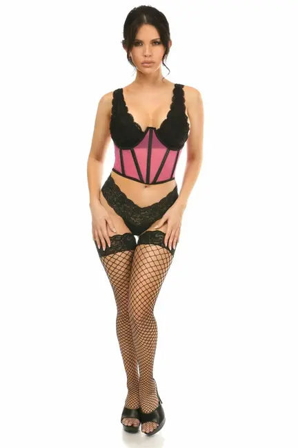 Lavish Mesh Open Cup Waist Cincher Daisy Corsets