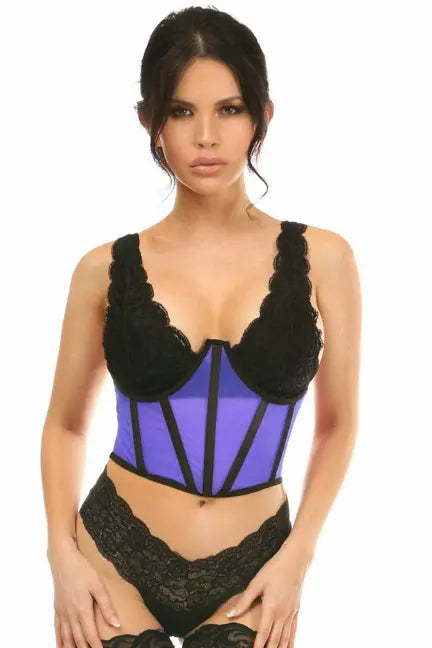 Lavish Mesh Open Cup Waist Cincher Daisy Corsets