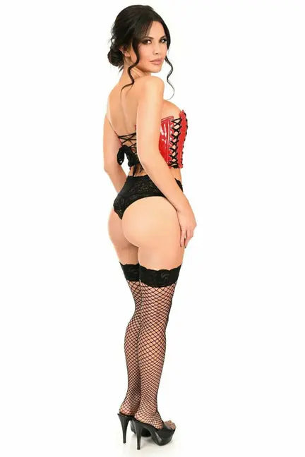 Lavish Patent with Black Lacing Lace-Up Bustier Daisy Corsets