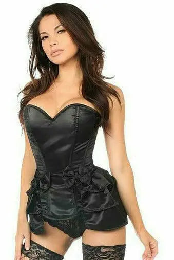 Lavish Satin Corset with Removable Snap on Skirt Daisy Corsets