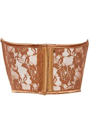 Lavish Sheer Lace Underwire Waist Cincher Corset Daisy Corsets