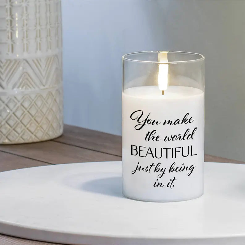 Led Candle You Make The World 5In Dicksons Inc