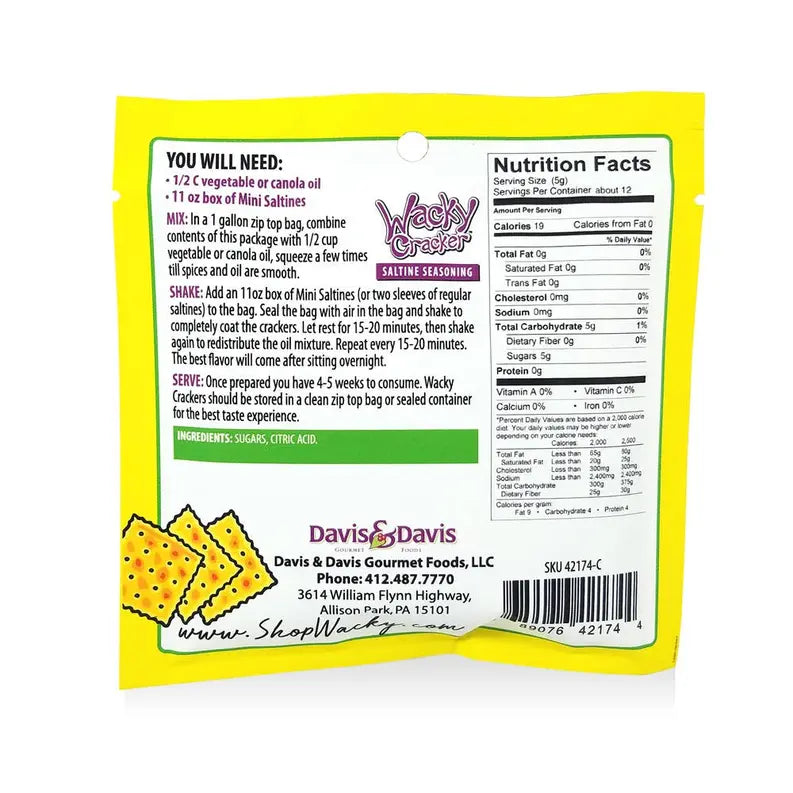 Lemon Wacky Cracker Davis & Davis Gourmet Foods