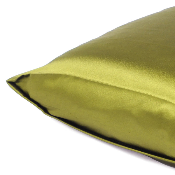 Lemongrass Dreamy Set Of 2 Silky Satin Standard Pillowcases Homeroots Bed & Bath