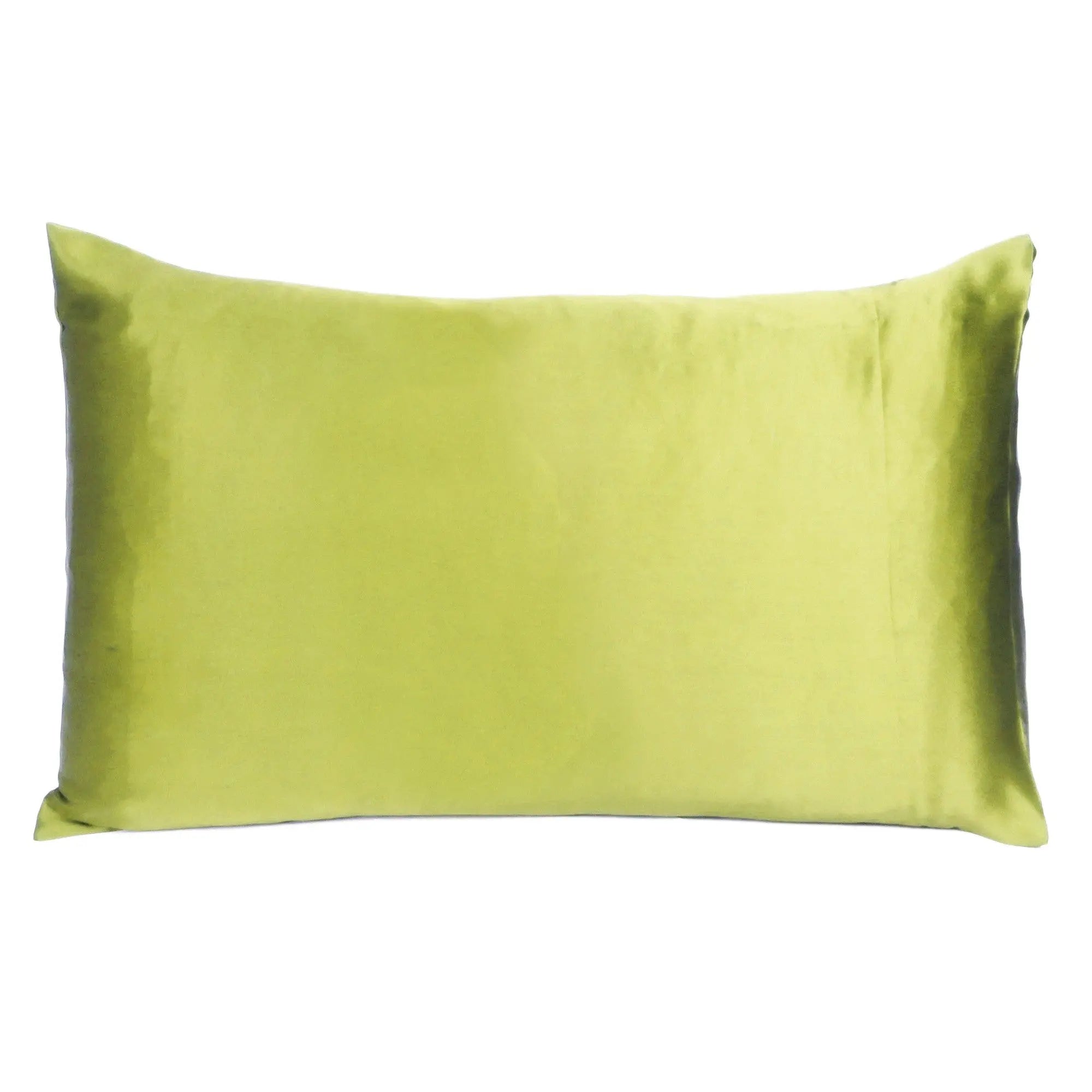 Lemongrass Dreamy Set Of 2 Silky Satin Standard Pillowcases Homeroots Bed & Bath
