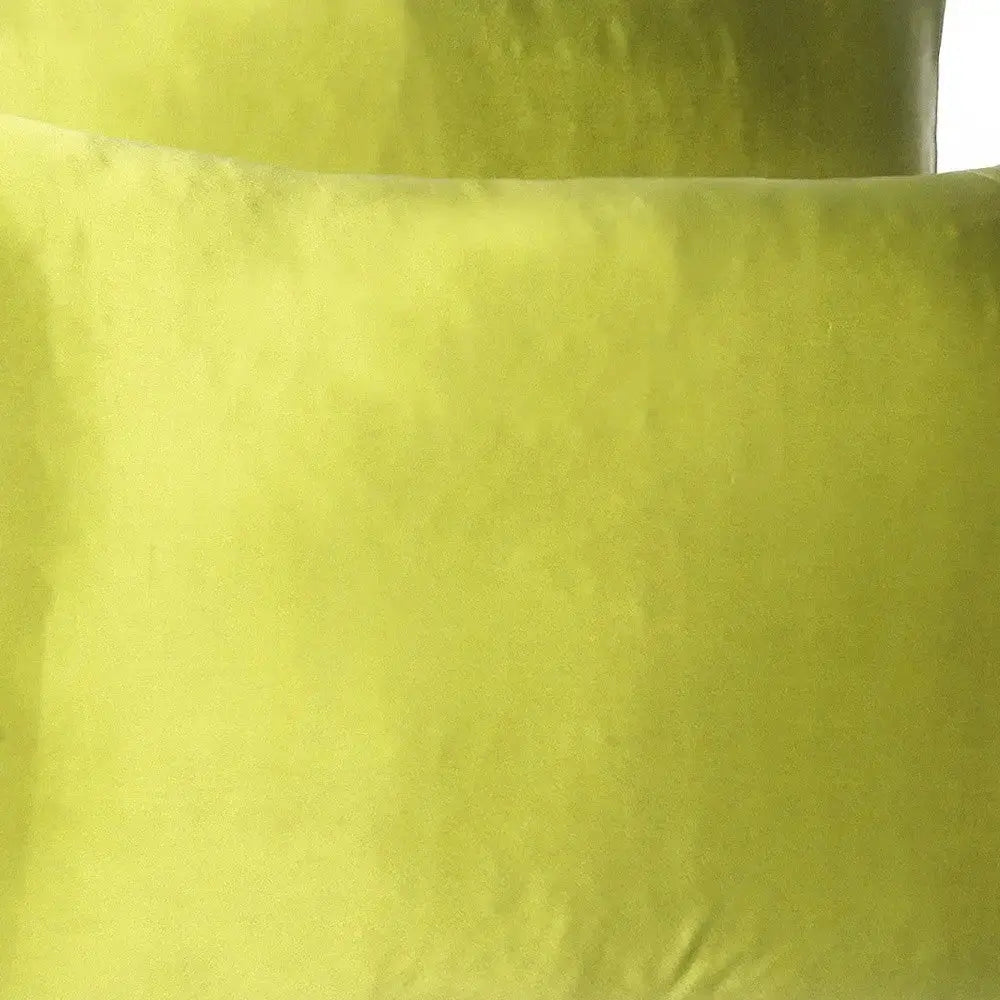 Lemongrass Dreamy Set Of 2 Silky Satin Standard Pillowcases Homeroots Bed & Bath