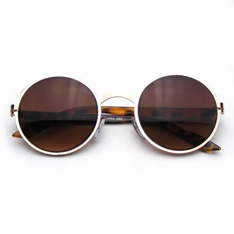 Lennon Inspired Medium Round Circle Metal Sunglasses Sunglass Memphis