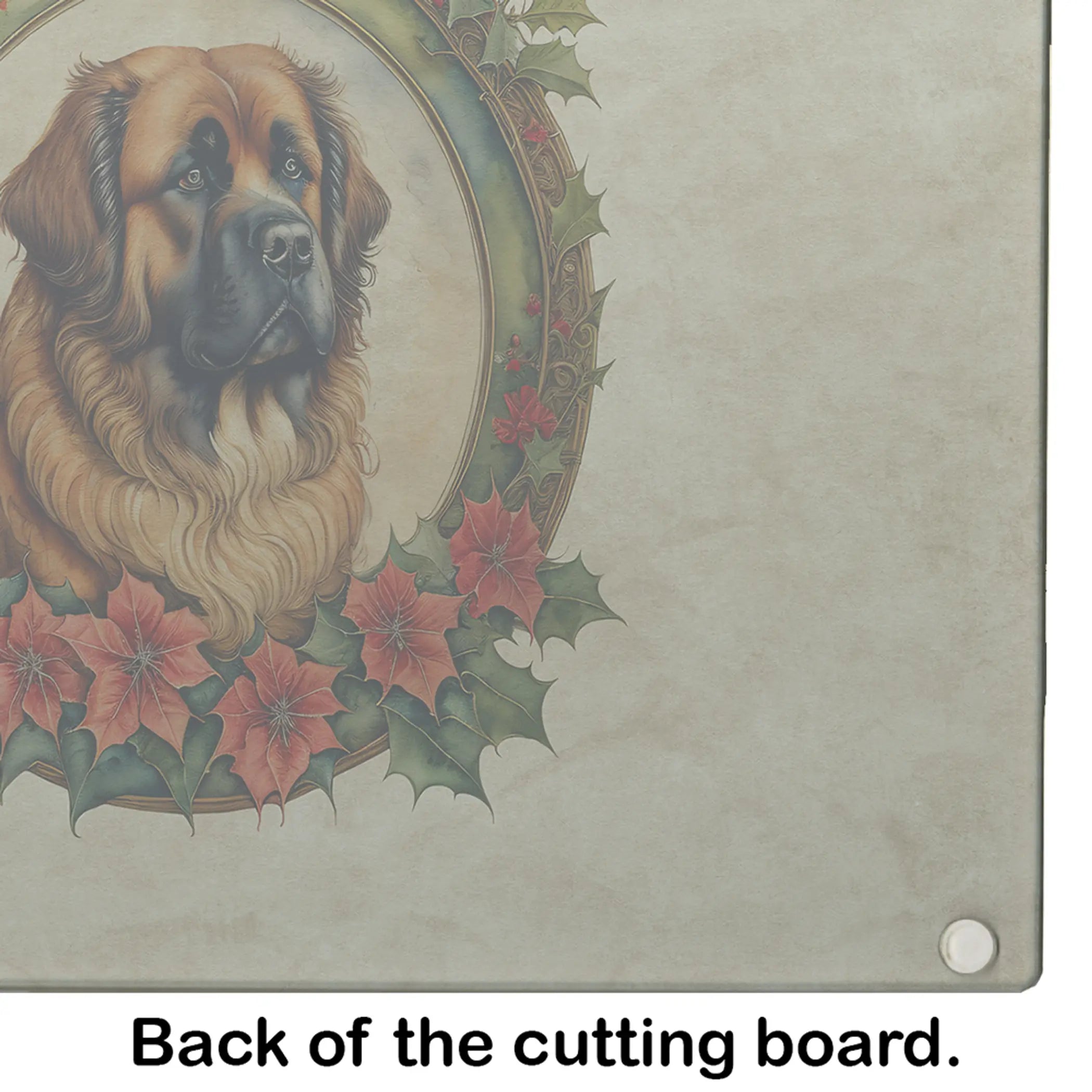 Leonberger Christmas Flowers Glass Cutting Board Caroline's Treasures