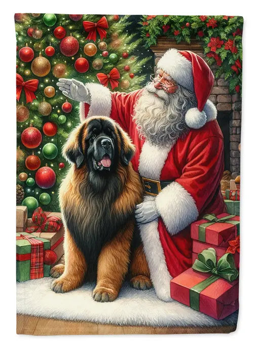 Leonberger and Santa Claus Garden Flag Caroline's Treasures