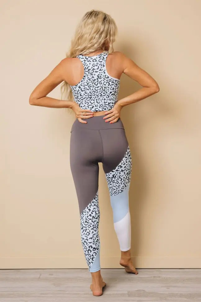Leopard Color block  Set Stay Warm in Style