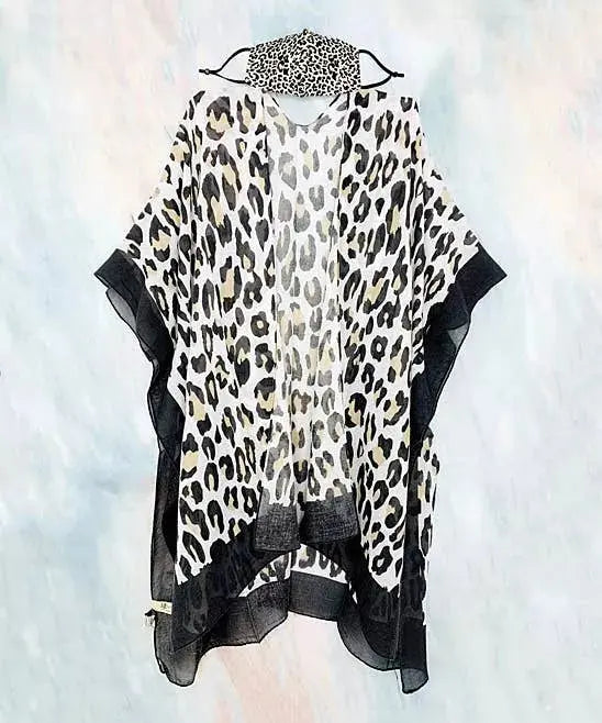 Leopard Kimono with Mask Set (2 Pieces) JC Sunny Fashion