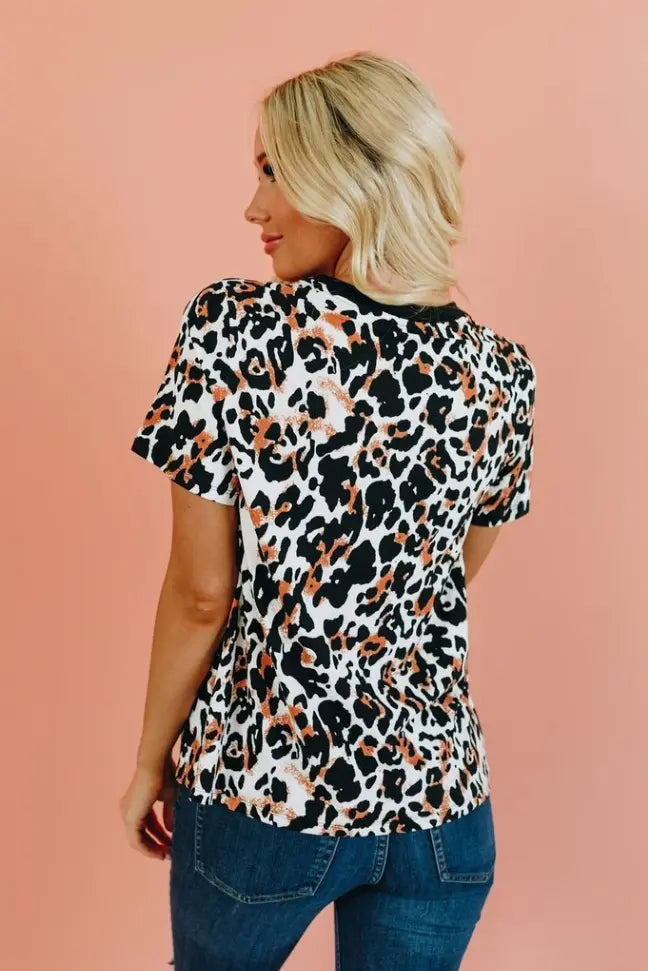 Leopard Luxe Tee Stay Warm in Style