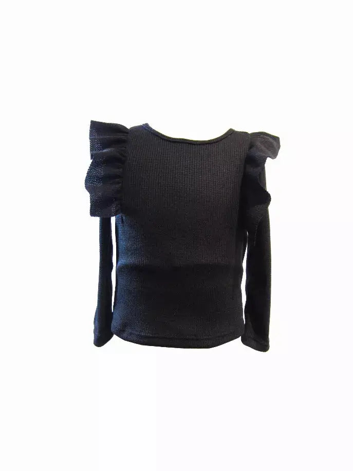 Leopard Ruffle Top Little Mass