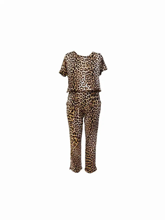 Leopard Swirl Jumpsuit Tru Luv