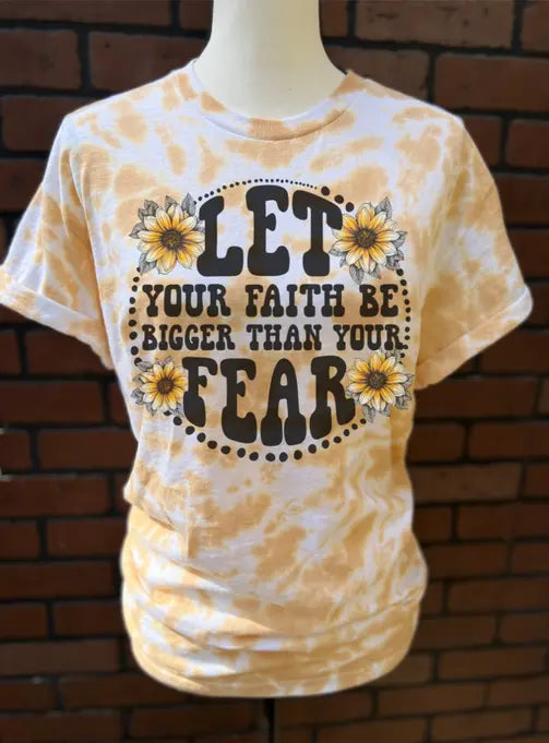 Let Your Faith Be Bigger Tie Dye Graphic Tee The Blended Owl