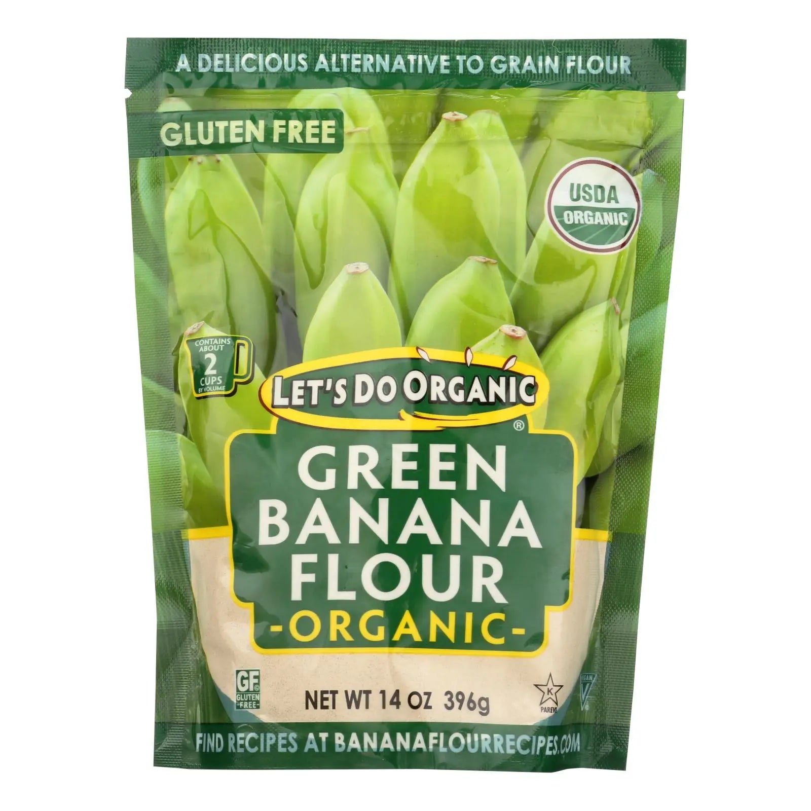 Let's Do Organic Organic Flour - Green Banana - Case Of 6 - 14 Oz Let's Do Organic