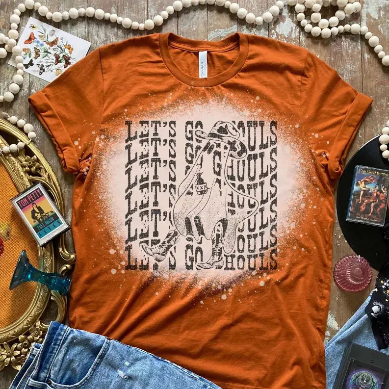 Lets Go Ghouls Bleached Shirt CK's Boutique