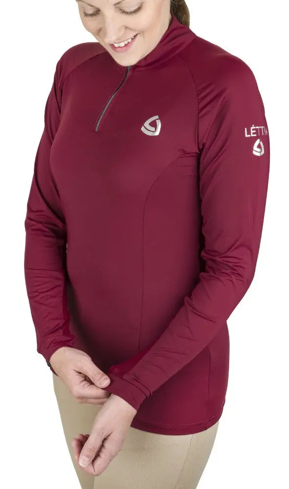 Lettia Women Quarter-Zip Neck UPF 50+ Sun Shirt JPC Equestrian